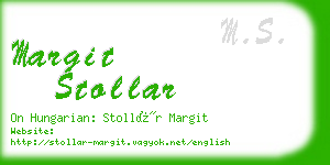 margit stollar business card